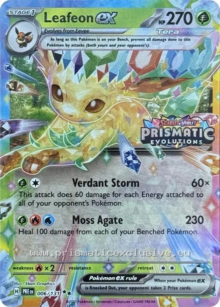 Leafeon EX - Stamped "Prismatic"
