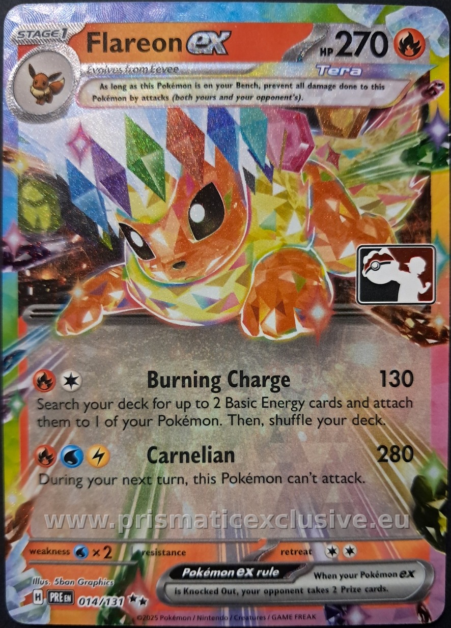 Flareon ex Prize Pack card
