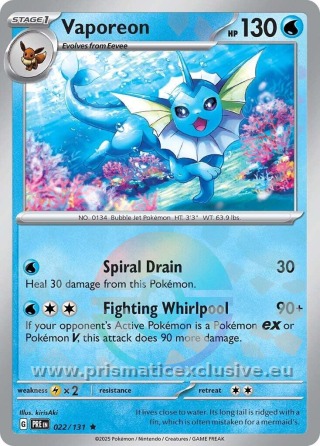 Vaporeon Poké Ball card