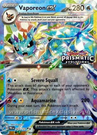 Vaporeon Ex associated variant