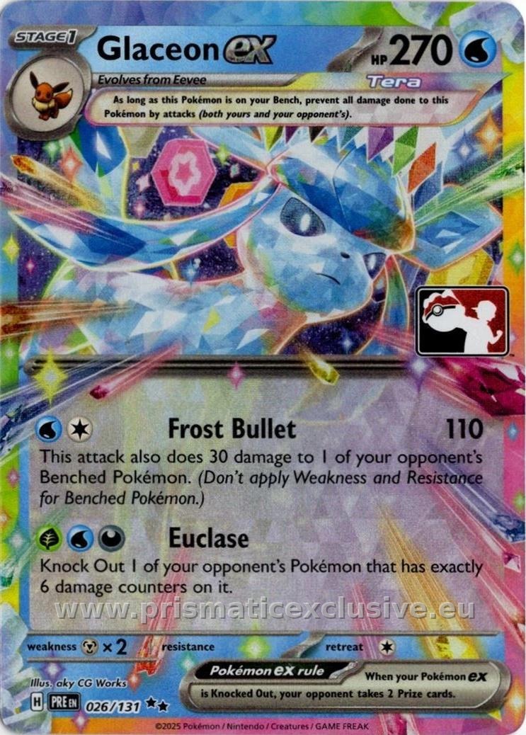 Glaceon ex Prize Pack card