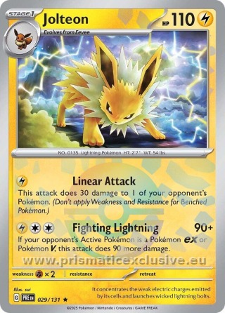 Jolteon Poké Ball card