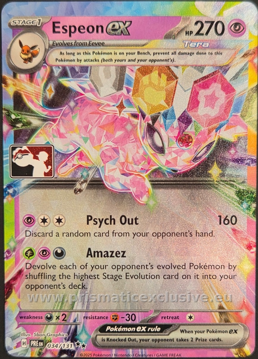 Espeon ex Prize Pack card