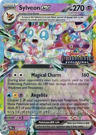 Sylveon ex Prismatic Stamp card