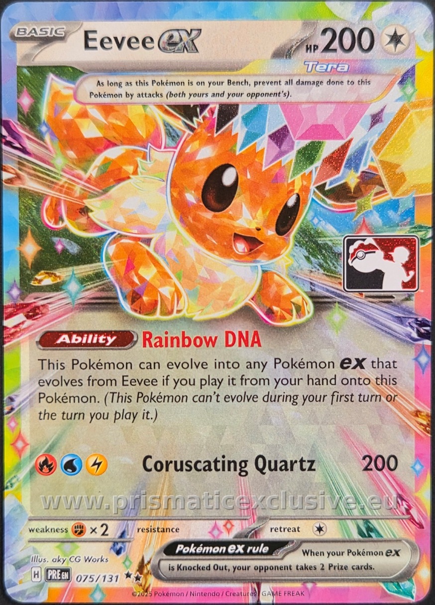 Eevee ex Prize Pack card