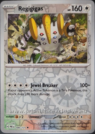 Regigigas Reverse Holo card