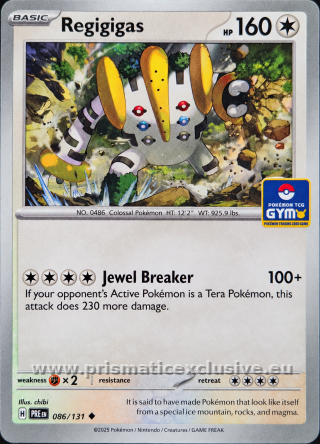 Regigigas GYM Non-Holo card